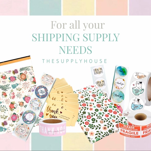 200pc Pretty Things Happy Mail Stickers. Blue White Mixed Pattern Shipping - Picture 8 of 9